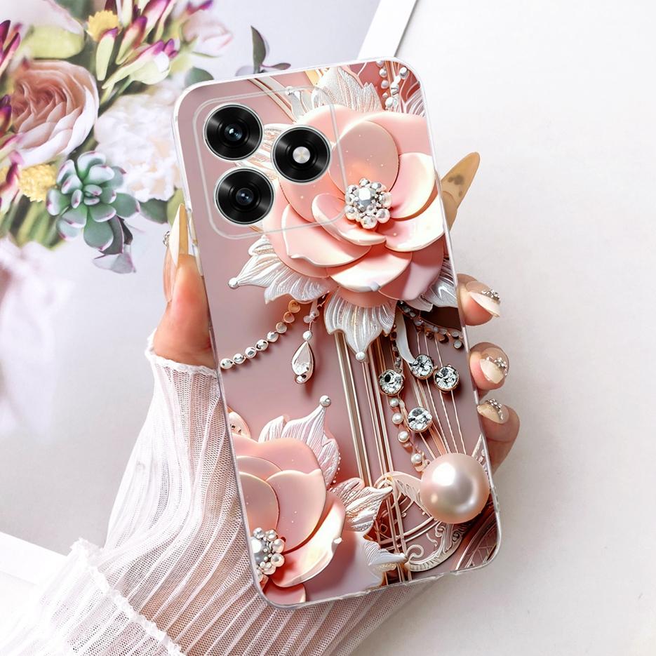 For Honor X5C Plus Case NLA-LX1 Luxury Butterfly Painted Cover Clear Silicone Case For Honor X5C X 5C HonorX5C Plus 4G Soft Bags