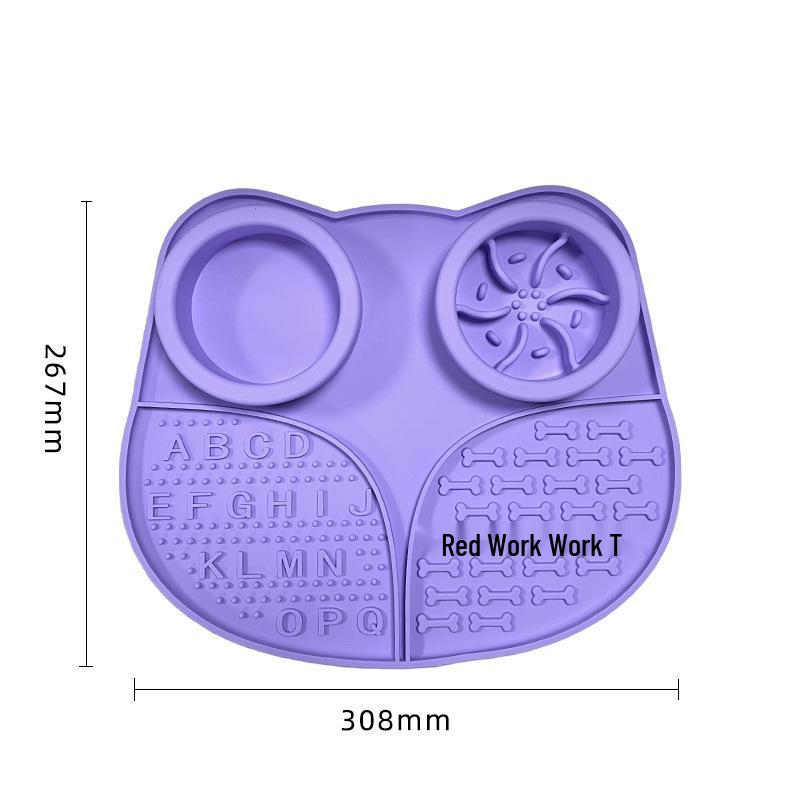 Миска-медленнее с присоской против удушья - Легко моется, Пищевой силиконовый коврик для кормления питомцев