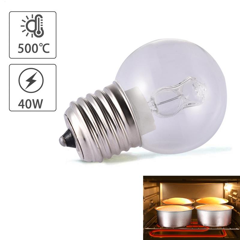 40W Oven Light 110V 220V E27 High Temperature Resistant 500℃ Safe Oven Steamer Refrigerator Microwave Light Bulb Oven Lamp