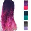 Colorful Straight Hair Extensions Rainbow Multi-Color Clip In Synthetic Long Hairpiece Party Highlights Clip In Hair Extensions