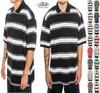 Мужская поло-футболка Caltop Sportswear в полоску, с коротким рукавом, на пуговицах, вязаная, унисекс