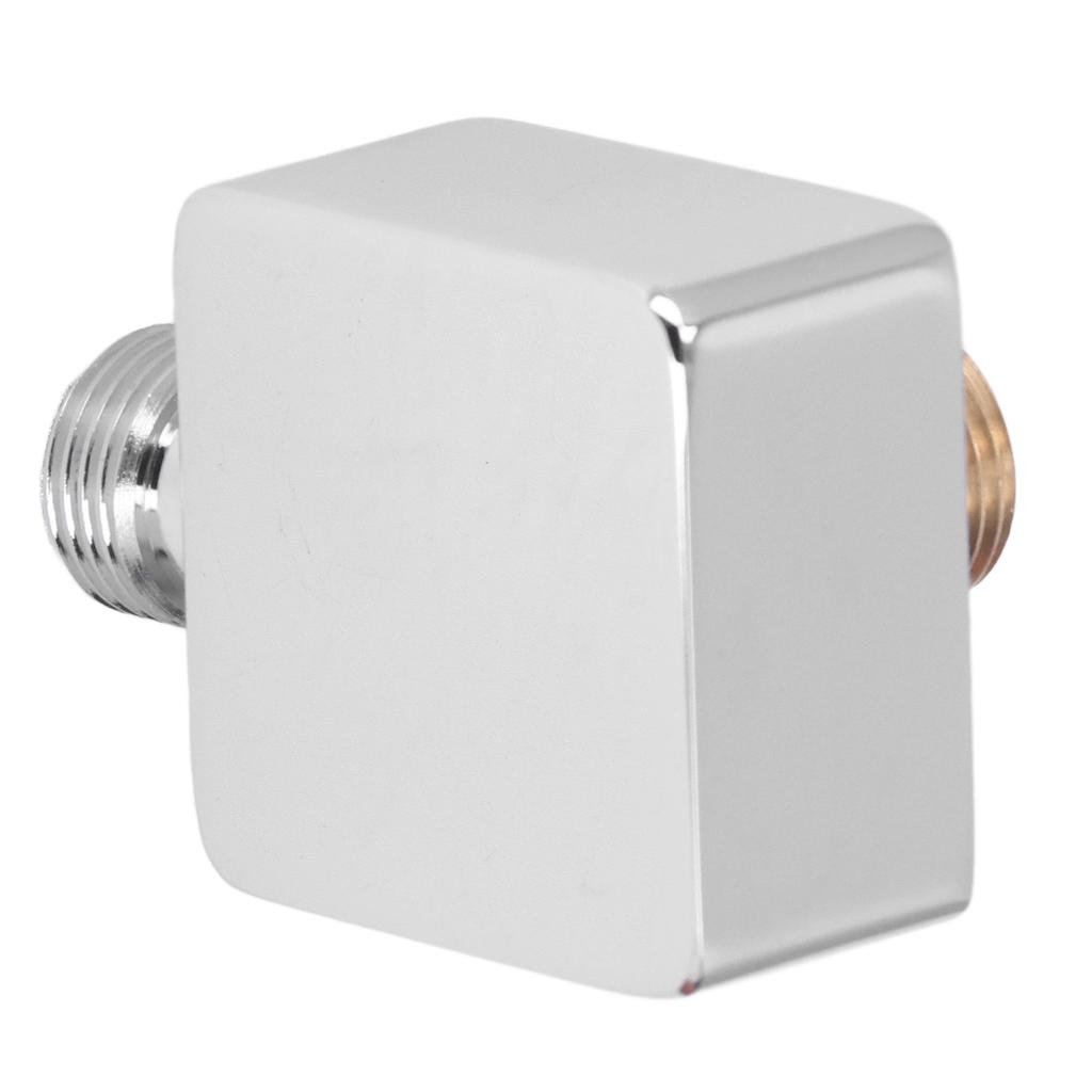 Квадратный душевой отвод Хромированная отделка Настенный G1/2 Полностью медный Наружный Внутренний Универсальный Настенный отвод