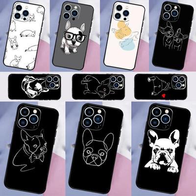 Чехол для мобильного телефона Apple iPhone15Plus, милый чехол для мобильного телефона с изображением французского бульдога, окрашенный и устойчивый к падениям Huawei.