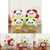 Cute Floral Panda Plush Pendant Ideal For Stylish Bag Charm Or Keyring Accessory