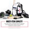 Franklin Sports Fastpitch Softball Bat Bag USA Traveler Elite Bat Backpack Equipment Bat Pack Fits Cleats Bats White - - Girls' & Women's - Helmet, +