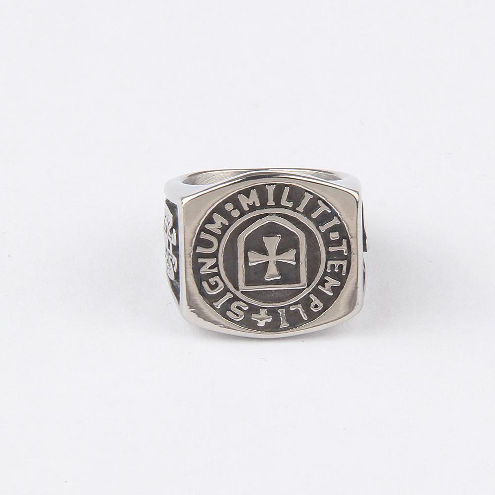 Кольца масонских викингов для мужчин - масонское кольцо тамплиеров - йоркский обряд, цветное кольцо из нержавеющей стали рыцарей тамплиеров красного креста, масонское кольцо