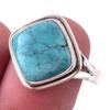 Кольцо ручной работы из стерлингового серебра 925 пробы с натуральным тибетским бирюзовым камнем, размер 9 a1p18