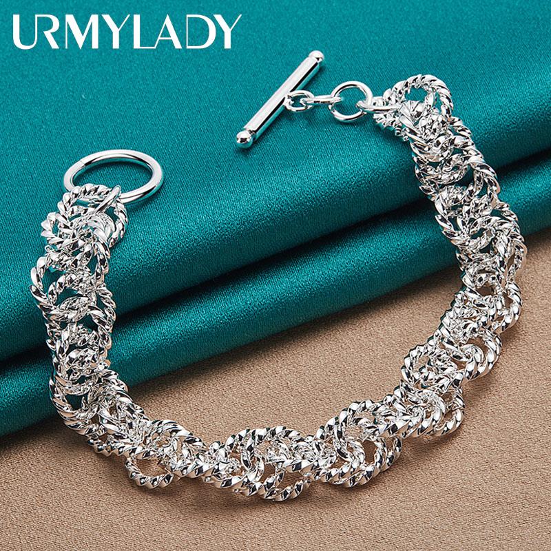 Браслет-цепочка из стерлингового серебра 925 пробы для женщин, свадебная вечеринка, изысканные модные украшения