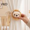 Soft Fabric Curtain Tieback Cartoon Animal Tieback, Cute Lion Bear Tie, Adjustable Holder Strap Flower for Baby Room Nursery