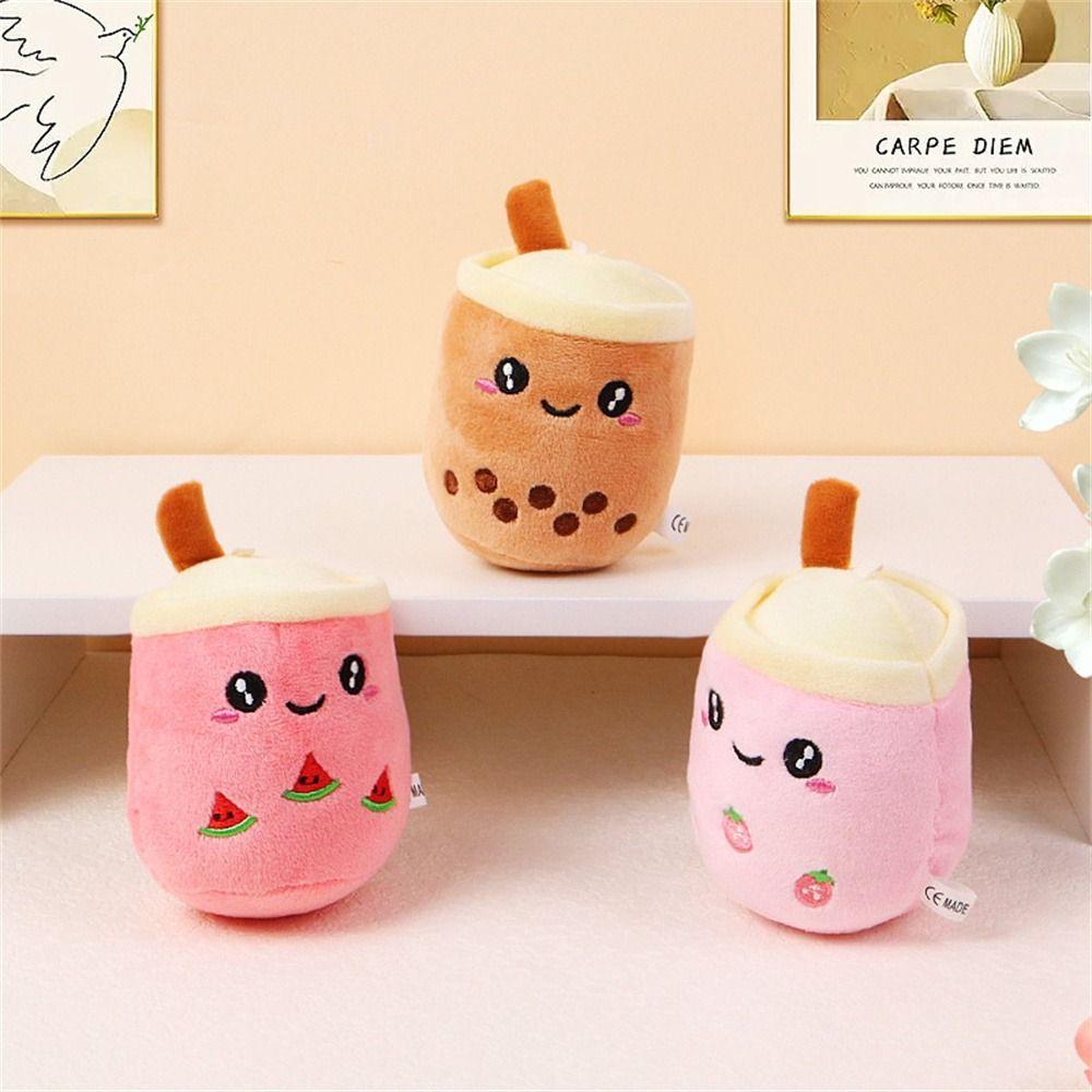 Fruit Tea Milk Tea Keyring Plush Doll Boba Doll Plush Toys Bubble Tea Keychain Birthday Gifts