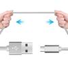 Micro USB Cable - PROSHOP - 1M - Silver Nylon - Android Compatible - Micro USB Connector