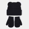 Solid Color Infant Beanie Cap Winter Baby Hat Glove Set Cute Baby Knitted Hat  Boys Girls