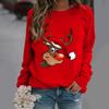 Women's Christmas Pattern Round Neck Long Sleeve Sweatshirt