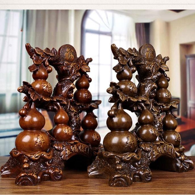 Китайская тыква Чжаоцай Пять благословений Линьмэнь, украшение из смолы, гостиная, тумба под телевизор, фойе, винный шкаф, декоративные ремесленные подарки