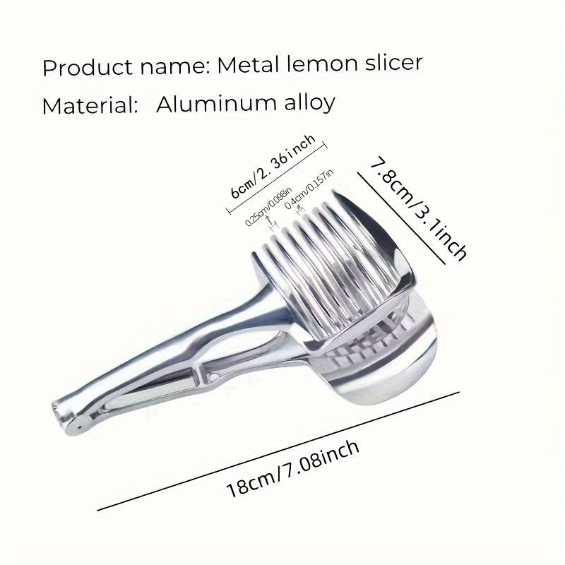 Ручной слайсер для томатов, резак для лимона, приспособление для резки из нержавеющей стали, держатель для нарезки, кухонный гаджет