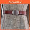Fashion Womens Leather Belt Square Buckle Two Layer Cowhide Summer Looks Casual