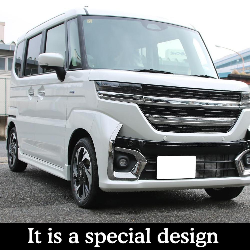 Хромированная декоративная накладка на реснички противотуманных фар 2024 для Suzuki Spacia Custom, аксессуары для украшения автомобиля B7M5