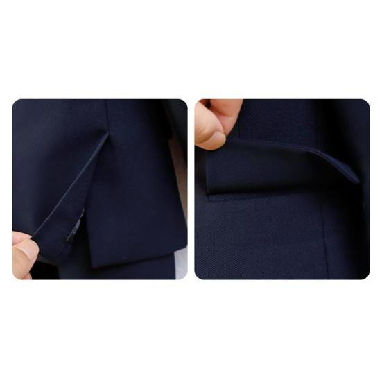 Детский пиджак для мальчиков, черный пиджак с длинным рукавом и лацканами, пиджак на двух пуговицах, верхняя одежда для свадеб и вечеринок 5-6 лет