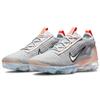 Nike Air VaporMax 2021 Flyknit Grey Fog Bright Mango Мужские кроссовки Белый Антрацит Металлик-Серебристый DH4084-002