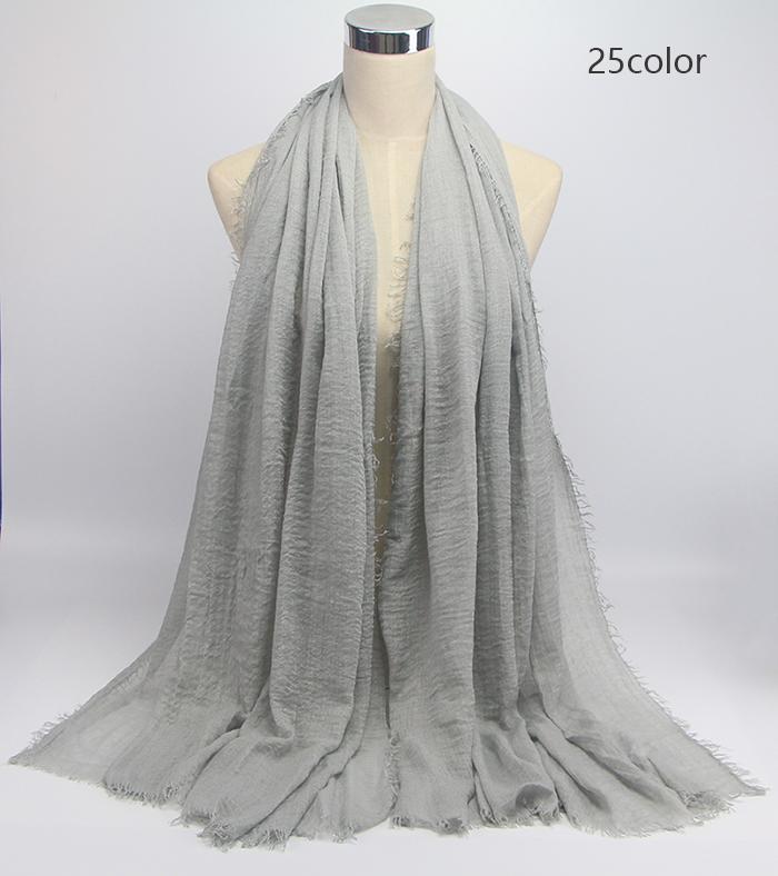 Wholesale Price 70*180cm Women Muslim Crinkle Hijab Scarf Femme Musulman Soft Cotton Headscarf Islamic Hijab Shawls and Wraps