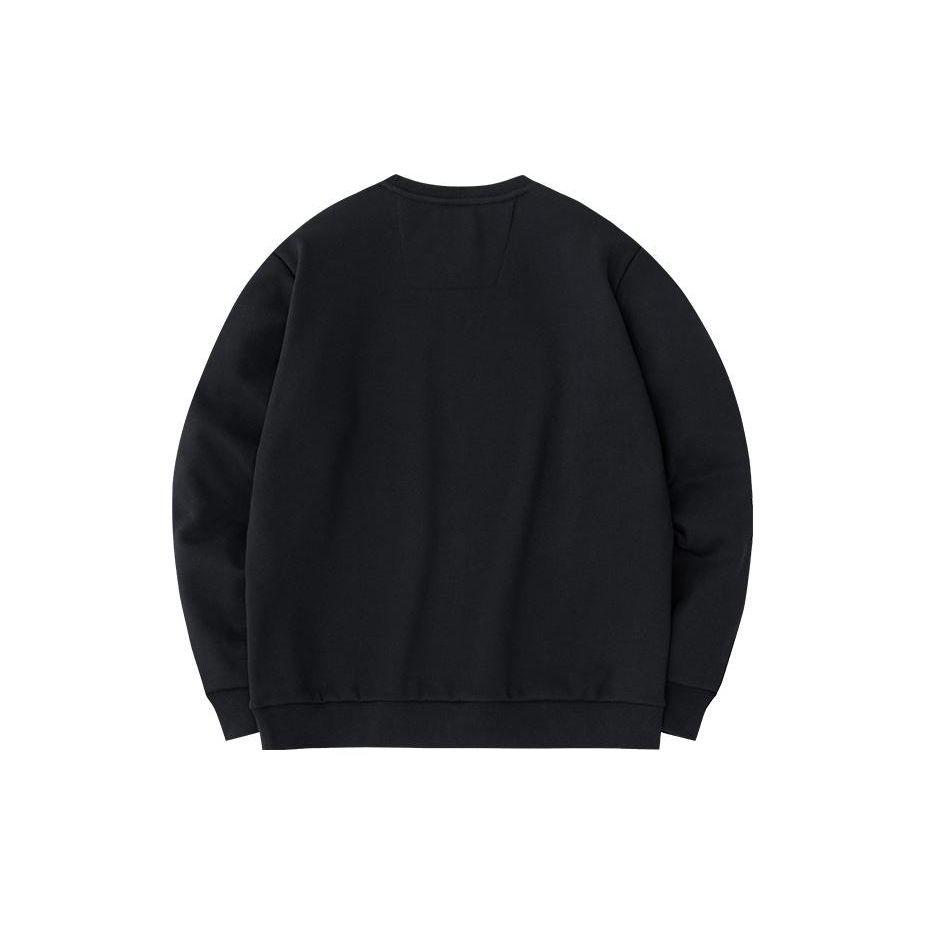 Anta Тренировочная серия Письмо Круглый вырез Пуловер Флис Теплый свитшот Мужской свитшот Базовый-Черный 152347732-3