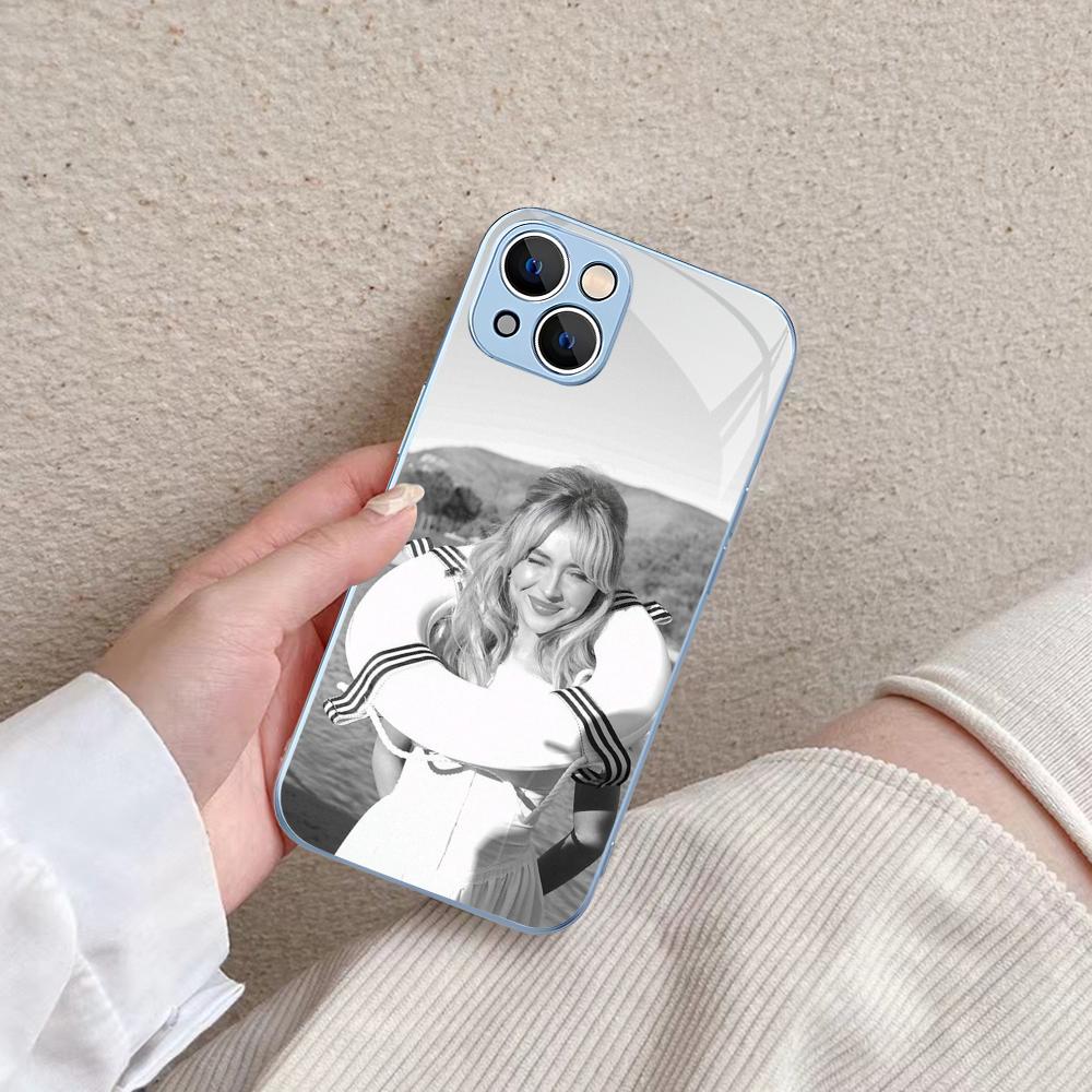 Singer S-Sabrina C-Carpenter Phone Case For IPhone 14 13 12 Mini 11 Pro XS Max X XR 14 Plus Tempered Glass Cover