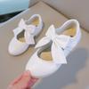Girls Princess Shoes Shallow Bowknot Metallic Fashion Sweet Girl's Mary Janes Shoes Light Non-slip 26-36 Kids Ballet Flats