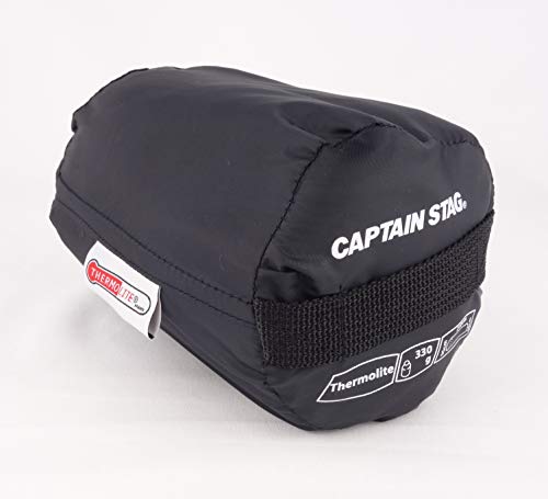 Капитан Олень (КАПИТАН ОЛЕНЬ) Спальный мешок, Внутренний вкладыш Thermolite, Тип мумия, с капюшоном на шнурке, Черный, UB-33, 90(50)см Ширина x 210см Длина