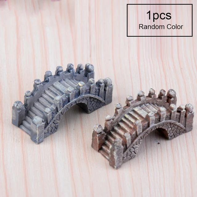 Мини-фигурка для творчества, изгиб моста, домика, гриба, забора, фигурка для творчества, горшок для растений, садовое украшение, миниатюрный декор для сада «Сделай сам»