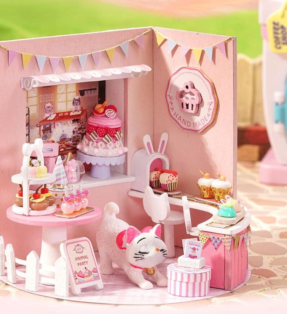 moin moin Dollhouse Miniature Handmade Kit Set Instruction Terrarium Bottle Dream Bottle Palm Size Beginner Fairy Tale Stylish Interior Coffee Shop