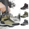 Зимние бархатные теплые водонепроницаемые походные ботинки, зимние ботинки, мужская хлопковая обувь