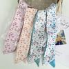 Spring Summer Floral Print Thin Ribbon Scarf Multi-use Headband Small Silk Scarf Skinny Silk Scarf Women Hair Accessory
