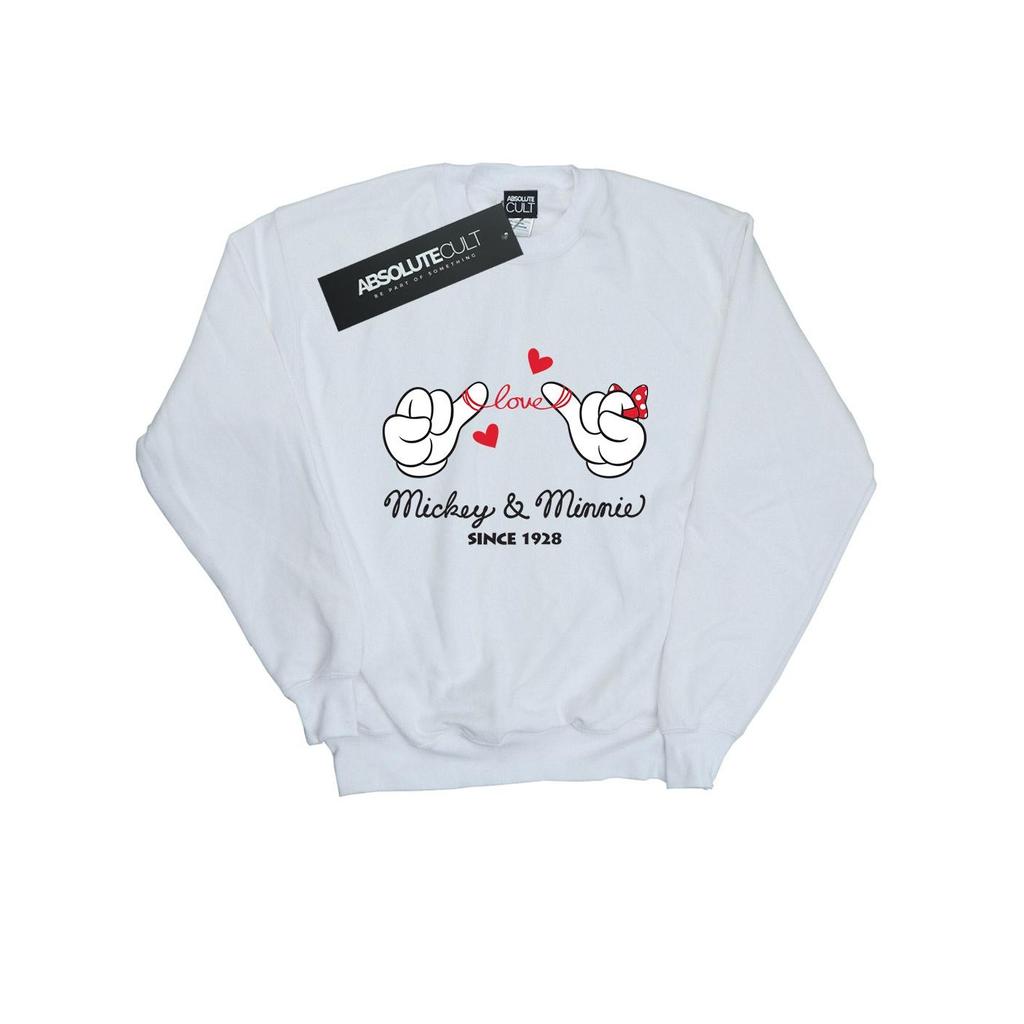 Disney Mens Mickey Mouse Love Hands Sweatshirt