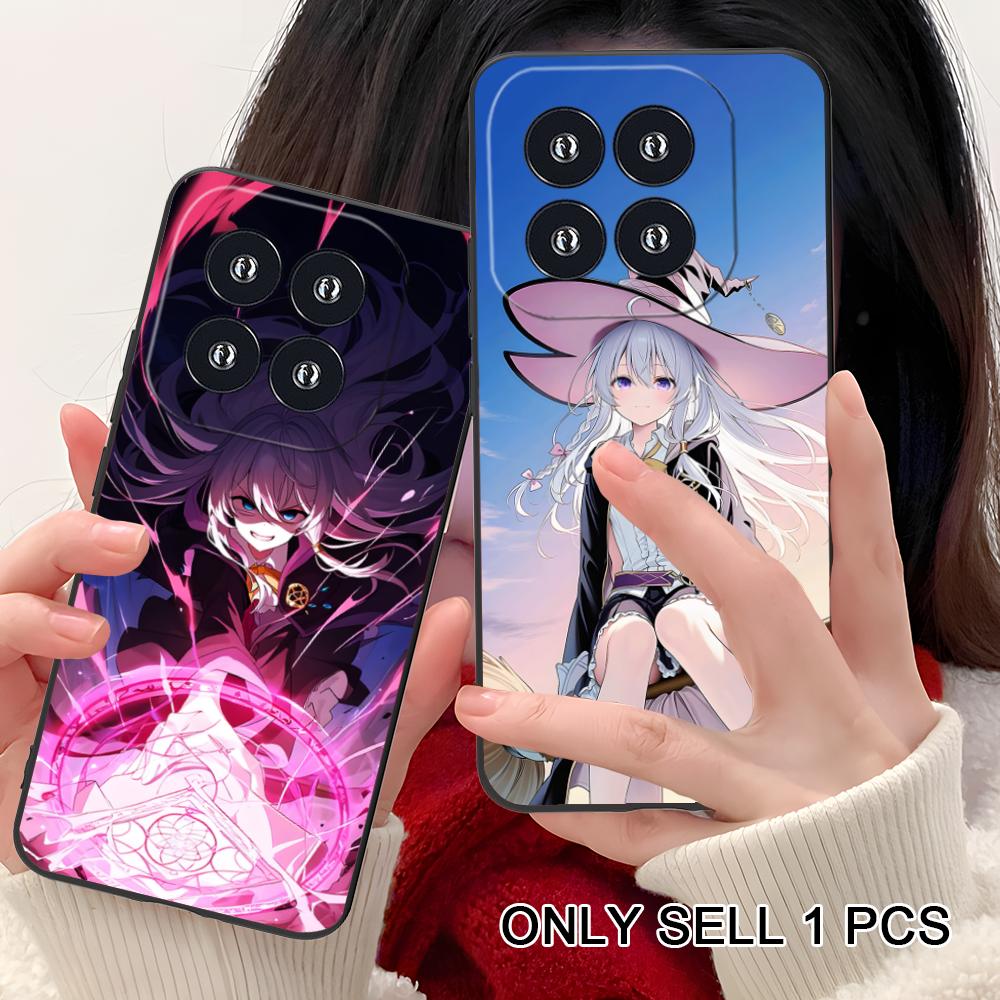 Wandering Witch Elaina Matte TPU Mobile Phone Case for Xiaomi 15 14 13 12 Mi 11 T Ultra Lite Pro S X 5G Colorful Printing Cover