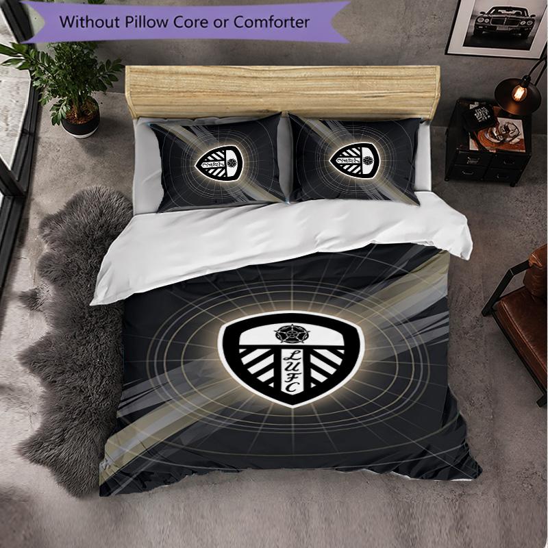 Leeds United Themed Bedding 3Pcs Duvet Cover Set Decorative Bed Linen For Teen Room Home Decoration