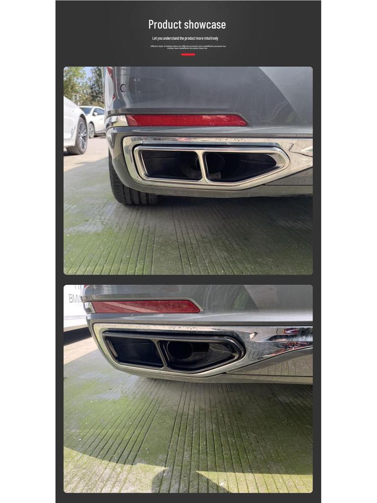 BMW 7 Series (2019-2021) Stainless Steel Quad Exhaust Tips and Tailpipe Frame Accessories