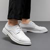 Мужские деловые кожаные туфли, модные повседневные кожаные туфли, тренд, британский стиль, свадебные туфли, мужские белые кожаные туфли