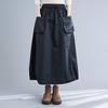 Leisure High Waist Skirt Literary Large Size In Long Skirt Women