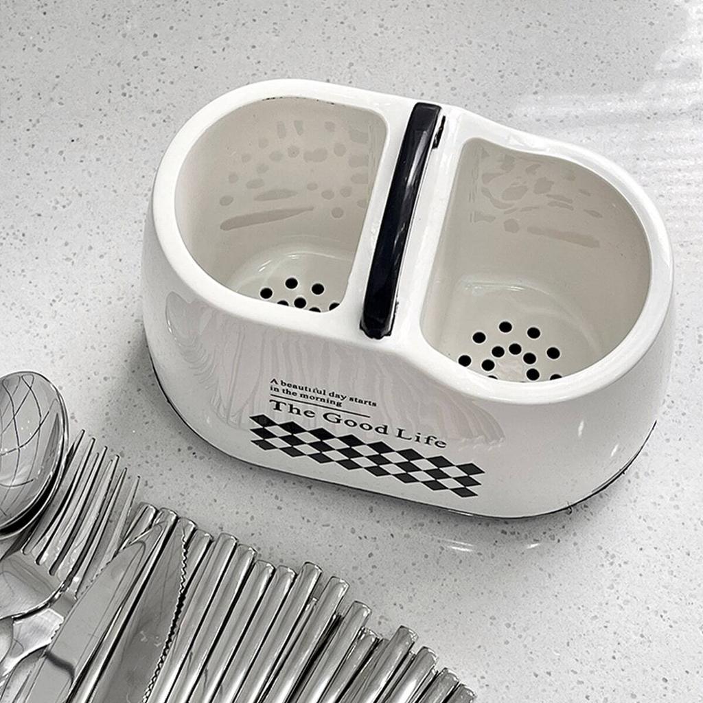Dust-proof Chopsticks Cage Spoon Storage Box Cutlery Holder Draining Chopstick Bucket Utensil Drain Rack Countertop Decoration