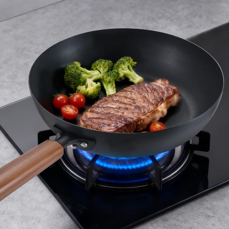 ASD Lotus Leaf Non-Stick Iron Wok 2-Piece Set