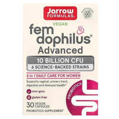 Веганский Fem Dophilus, Улучшенный, 10 миллиардов КОЕ (240 мг), 30 вегетарианских капсул