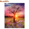 Frame Picture DIY Painting By Numbers Sexy Trees Landscape Handpainted Oil Painting For Home Decor 40x50cm Wall Artworks