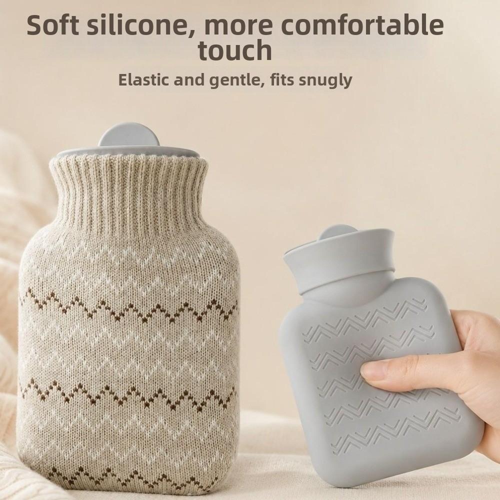Silicone Hot Water Bottles 300ml Water-filling Bottle Portable Warm Water Bag  Female