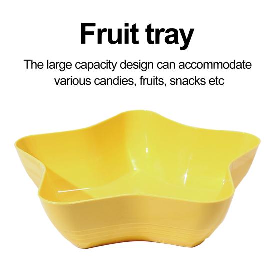 Пятиконечная звезда Фруктовая тарелка Большой емкости Пищевой пластик Многоцелевой закусочный фруктовый орех Поднос для еды Чаша Держатель для блюда Кухонные принадлежности