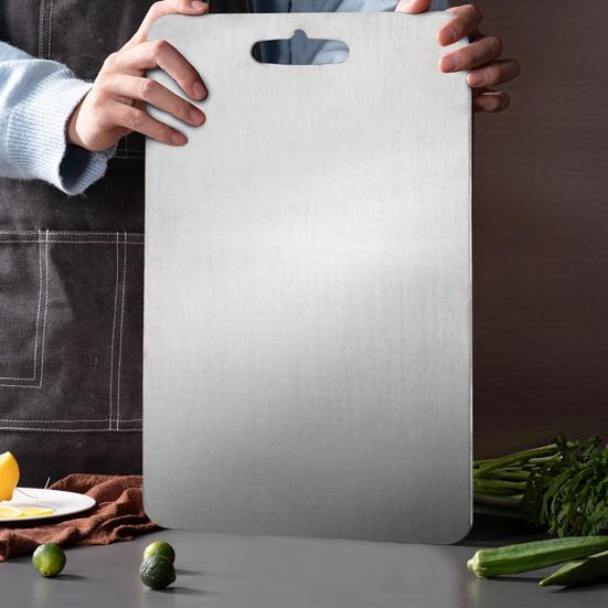 Stainless Steel Cutting Board Heavy Duty Chopping Board Non-Slip Design Easy To Clean Surface Scratch-Resistant Various Sizes Available Kitchen
