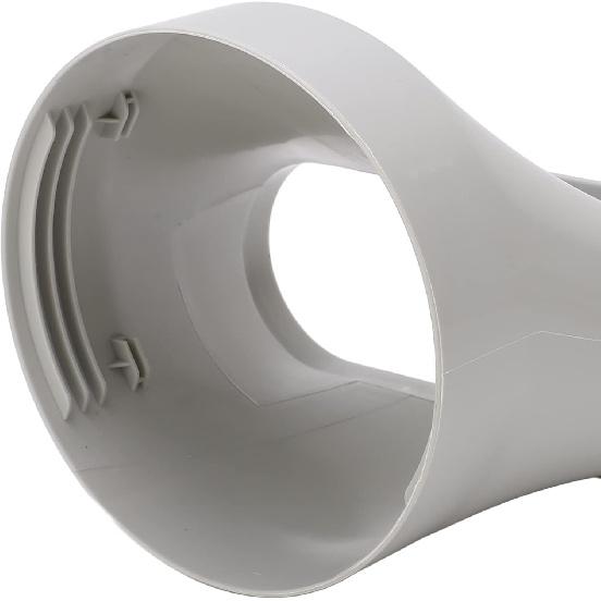 Адаптер выхлопного шланга кондиционера Hilitand, Диаметр 5,9 дюйма, Овальное вентиляционное отверстие, Эффективная экономия энергии, Зубчатые полосы, Царапины ABS