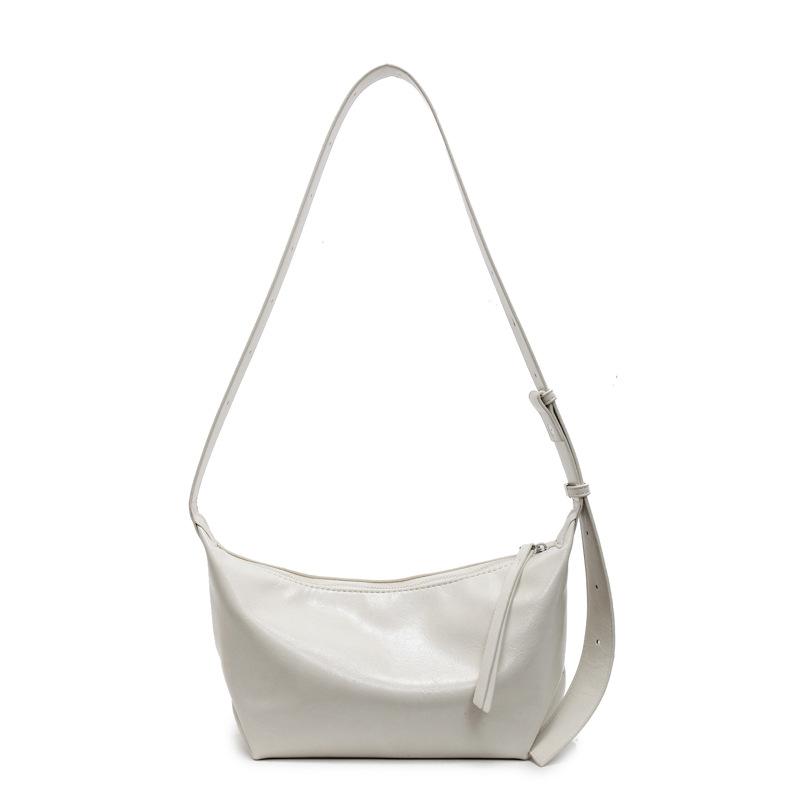 Модная и популярная повседневная однотонная повседневная простая портативная наплечная сумка-багет новая сумка-пельмень