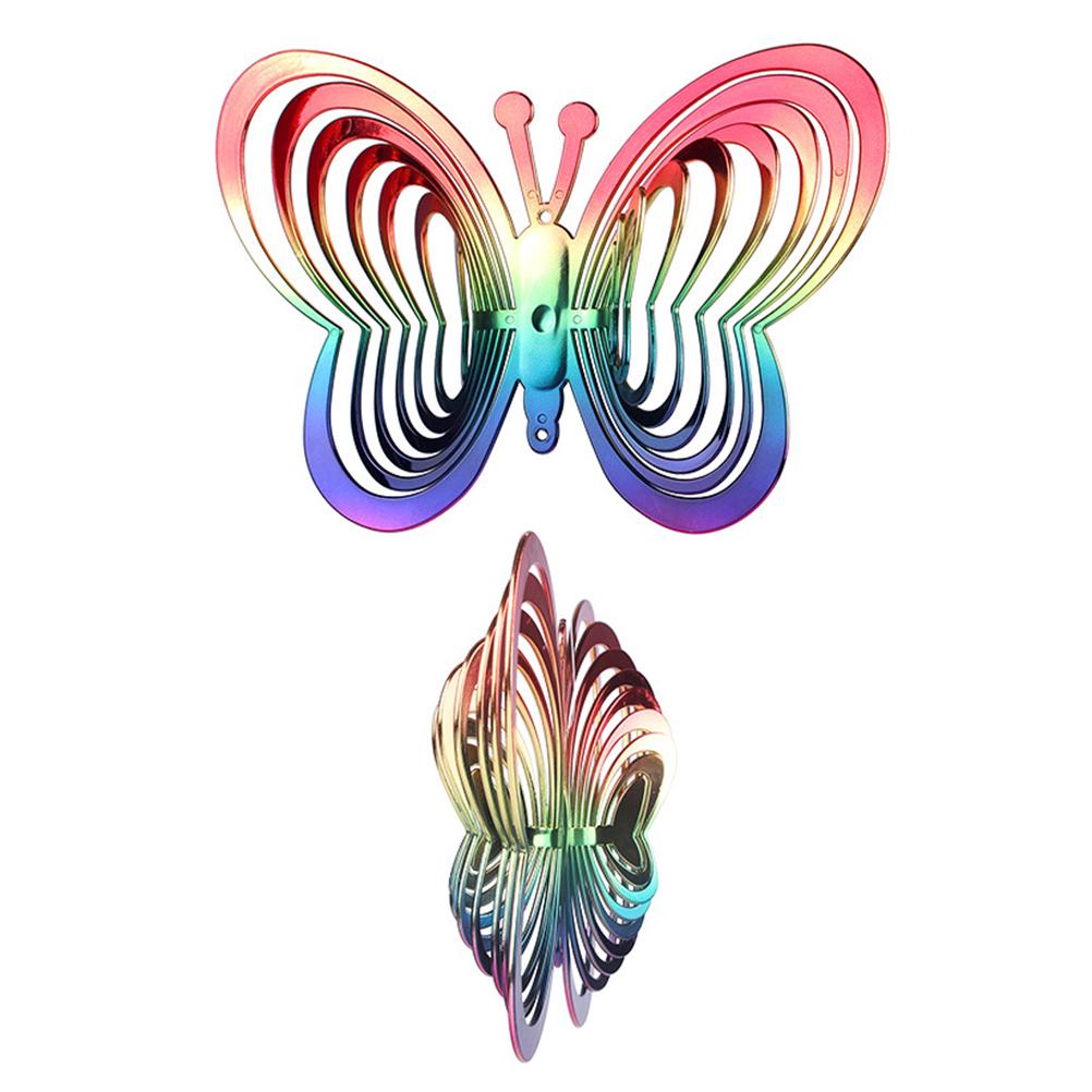 Wind Chimes Plastic Butterfly Reflective Rotating Windmill Decoration for Hanging Bring Happiness Outdoor Garden
