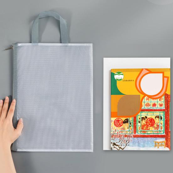 Сетчатый мешок на молнии формата А4, прозрачный пластиковый мешок для файлов, водонепроницаемая молния