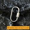 Овальный карабин с винтовой муфтой из нержавеющей стали 304, брелок для ключей, мини-пряжка для рюкзака для бутылки с водой, легкая подвесная пряжка